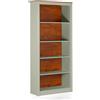 Brigros WeHome - Libreria Verticale 5 Ripiani, Libreria Alta 200 Cm Moderna, Libreria In Legno Melaminico, Libreria Da Parete Grande, Scaffale Libreria Con Mensole, Libreria Da Terra (Salvia)
