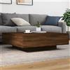 Generico Tavolino Salotto Rovere Marrone 100x100x31 cm Legno Multistrato Mobili, Tavoli (30KG)