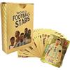 Umbrean Gioco di carte da calcio con stelle d'oro, per bambini e adulti, adatto per feste, compleanni, matrimoni, 55 pezzi