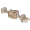 KERBL PET Manubrio S, iuta/cotone, con legno di caffè, 20 cm