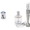 Ariete Spremì Metal (Mod: 407) 60 W & Pimmy 500W, Frullatore a Immersione, 3 Prodotti in 1, 500 W, 5.5X6.5X37 Cm, 1 Velocità, Funzione Turbo, Tripla Lama, Bianco