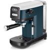 Ariete 1399 Macchina da caffè espresso Snow White, Per polvere e cialde ESE, 1300 W, Capacità 1,1L, 15 bar di pressione, Filtro 1, 2 tazze e cialda ESE, Cappuccino, Bianco