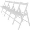 WELL HOME MOBILIARIO & DECORACIÓN Bas Sedia Pieghevole V1, Faggio, Bianco, 4 Sillas