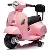 sun baby Vespa moto elettrica per bambini con schienale per bambini 2 anni Batteria 6V 4,5A Carico massimo 25KG tempo di guida 45 MINUTI Motore: 1x35W Verde Acqua (Rosa)