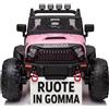 TOYSCAR Auto Macchina Elettrica Per Bambini 2 Posti 24V Fuoristrada Big Adventure Telecomandata Sedile In Pelle Porte Apribili Doppio Motore Elettrico Carico 35 Kg RUOTE IN GOMMA TOYSCAR Rosa