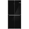 Bosch Hausgeräte Bosch KMC85LBEA, Serie 4, Frigorifero French Door, 189,5 x 85,5 cm, raffreddamento 324 L e congelatore da 223 l, NoFrost, Vita Fresh XXL per una freschezza più lunga, vetro frontale nero,