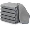 SOMLAW Strofinacci Cucina Cotone 40x40cm in Set da 6, Stracci Cucina 100% Cotone, Canovacci Cucina Lavabili a 60°C, Asciugamani con Design a Waffle, Grigio