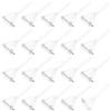 M METERXITY 20-Pezzi Spille di Sicurezza Boutonniere, Spilla Fiori Forma Triangolo Plastica Occhiello per Spilla Matrimonio/Sposo/Festa, Supporto Clip Sicurezza Forma T [6,5cm, Bianco]