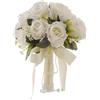 Xusxes Bouquet da Sposa Bouquet di Rose Finte Bianco Vintage Decorazione di Nozze Damigella D'onore Bouquet da sposa Rose Ramos de Novia Fiori da Sposa(8.66 * 12.2 In)