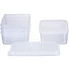 MiraHome Contenitori per congelatore 4 x 3 l, rettangolari trasparenti, con coperchio, ermetici, contenitori trasparenti per alimenti e organizzazione - Austrian Quality
