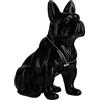 SHENGTIAN Statua Bulldog Francese - Scultura Moderna in Resina Con Collana Argentata, Statuetta Decorativa Per Soggiorno, Ufficio, Camera Da Letto E Corridoio