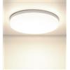 Kambo Lampada da Soffitto LED Luce Rotonda ∅30cm 48W Plafoniera LED Moderno IP44 Bianco Neutroa 4000K 4320LM per Bagno Cucina Camera da letto Sala Soggiorno Corridoio Ufficio Cantina