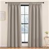KGORGE Tende Camera da Letto Moderna 2 Pezzi L 140 x A 220 CM Tenda Oscurante da Interno per Salotto Eleganti Curtains Termiche con Fettuccia Soggiorno, Sabbia