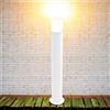 Partenopea® Lampione a led lampioncino con attacco per Lampadine E27 illuminazione da esterno palo da giardino per sentieri moderno (BIANCO 44 CM, luce calda)