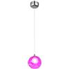 KAIRRY Lampadario Lampada a Sospensione colorato Bubble Ball Lampada Sala da Pranzo lampadario a Sospensione in Vetro Altezza Regolabile 100 cm (Color : Single Head Magenta)