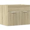 vidaXL Mobile Sottolavabo Rovere Sonoma 60x38,5x46cm Legno Multistrato, Mobile da Bagno, armadietto, portaoggetti, mobiletto, Mobile portaoggetti