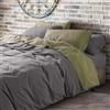 Lisola Set Copripiumino Matrimoniale in Cotone e Lino, effetto Stonewashed Tinto in Capo, Sacco Copripiumino 255x250cm, Lenzuolo da Sotto 180x200x30cm, 2 Federe 50x80cm. Modello: Loira