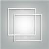 LED Universum 2 cornici in alluminio bianco per pannello LED, 60 x 60 cm, lampada da soffitto, lampada da soffitto, L600 x 600 x 43 mm