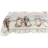 Blanc Mariclò tovaglia di Pasqua con Gala in cotone -linea JOUESES PAQUES-10 posti 170x240cm-decoro uovo con fiori e colomba pasquale-addobba la tua tavola di Pasqua-eleganza-idea regalo-lavabile