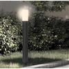 Partenopea® Lampione a led lampioncino con attacco per Lampadine E27 illuminazione da esterno palo da giardino per sentieri moderno (GRIGIO ANTRACITE 44 CM, luce naturale)