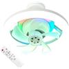 Yokawe Ventole da cella con luci | Luce Ventola con Presa dimmerabile RGB con Telecomando | Ventilatore da cella con Cambio Temperatura Colore per Soggiorno Camera da Letto A