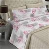 BANZAII TEXTILE INNOVATOR ONLINE Banzaii - Completo Lenzuola Matrimoniale In Microfibra Made In Italy Con Angolo h 30 cm Gloria Rosa