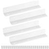 Xingwenhao 4 staffe angolari per legno, staffe angolari per letto da giardino rialzato, staffe a L in metallo bianco per giardini, fissaggio di giunzioni per mobili, scaffali, armadi, 190 x 30 x 30 mm, viti
