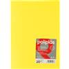 Grafoplás Grafoplas - Cartella buste trasparenti, formato a libro, giallo, 20 fodere in polipropilene, serie poliple opache, prodotte in Spagna, copertine flessibili, perfetta per l'archiviazione di documenti