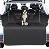 Nobleza Telo Auto per Cani, 185 * 105 cm Telo Bagagliaio Auto per Cani con Protezione Paraurti e Tasche Portaoggetti, Coprisedile Posteriore Auto per Cani Antiscivolo Impermeabile, Nero