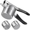Sopito Schiacciapatate, Sopito Schiacciapatate in Acciaio Inox con 2 Tazze Intercambiabili per Purè di Patate, Purè di Verdure, Succhi di Frutta e Ricette Alimentari, Lavabile in Lavastoviglie