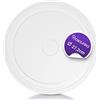 Vioks.pro Piatto girevole per forno a microonde, 272 mm, in vetro, universale, per Whirlpool 480120101083, bianco