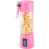 Maizoon Bicchiere Mixer di Succo Rosa Sei Lame Portatile Ricarica USB Vita Sana Frullato di Frutta e Verdura Triturato di Ghiaccio Alimentazione Complementare per Neonati