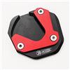 ZEXDDI Moto CNC Adatto per Hon-da X-ADV XADV 750 NC750X NC750 X HORNET CB750 TRANSALP XL750 Pad di estensione del cavalletto laterale Cavalletto Piastra di ingrandimento del piede (Rosso)