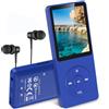 AGPTEK Lettore MP3 Classico 64GB, Riproduzione Musicale Hi-Fi Senza Perdita, Player MP3 Sportivo Compatto per Bambini/Adulti, Walkman Portatile, Capacità Scheda TF fino a 128G(Senza Scheda TF), Blu