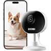 ZOSI Telecamera Wifi Interno, Collegamento WiFi, Rilevamento Persone, 1080P Visione Notturna 10m, Audio Bidirezionale, Avviso Istantaneo, Supporta Alexa, C688
