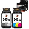 COCCINK 545 XL 546 XL Cartucce d'inchiostro per Canon PG-545XL CL-546XL Compatibile con MG2550 TS305 TR4550 TR4650 MX495 MG3050 MG2555 TS3150 MG2950 MG2450 TS3350 TS3352 TS3355 TS3151 Nero e Colore