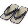 Asayu Japan Sandali Tradizionali Giapponesi in Igusa, Realizzati in Giappone, Tatami Zori, Assorbenti e Resistenti agli Odori - Strisce Blu, Taglia Uomo EU 43-45