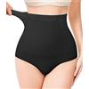 KUMAYES Mutande Pancera Contenitiva Donna Pancia Piatta Intimo Contenitivo Modellante Pancera Vita Alta Dimagrante Senza Cuciture Post Parto (Beige, XL)