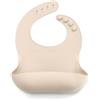 Jane Jané Bavaglino in Silicone, Arrotolabile, Impermeabile, Asciugatura Rapida, Regolabile in 4 Misure, Senza BPA, Lavabile in Lavastoviglie, Beige