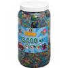 Hama Perlen 211-54 Barattolo di Perline da Stirare XXL con Circa 13.000 Perline Colorate Midi da 5 mm di Diametro in Mix Trasparente Glitterato, Divertimento Creativo per Grandi e Piccini