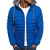 Zukmuk Piumino da Uomo a Maniche Lunghe con Cappuccio Giacca Invernale Calda, Blu, XXL