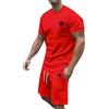 WKAYsIV Tracksuit Tuta Uomo Completi Sportivi Tuta Uomo Set Abbigliamento Sportivo Moda Fitness Manica Corta Pantaloncini Tute Completo Uomo Elegante Regular Fit,regalo natale casa XL 21.99