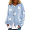 GXYANiaoy Maglia Donna Elegante Leggero Manica Lunga Aperto Maglione Maglia Invernale Autunno Curvy Maglioni Lana Taglie Forti Termica Maglieria Comode Scollo A V Cardigan