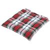 Homescapes Cuscino per sedia quadrato 40 x 40 cm, cuscino per sedia trapuntato in cotone, a quadretti scozzesi, rosso