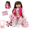 ZIYIUI Bambole Reborn Femmina Originale 24 Pollici 60cm in Silicone Morbido Vinile Realistica Simulazione Bello Toddler Bambole Reborn Ragazza Regalo di Natale Giocattolo