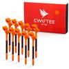 SWIFTEE Tee da golf a 10 gradi per driver o ferro da stiro, aiutano a ridurre spin & slice, migliorano distanza e precisione (confezione da 10 Tee) (arancione, 83 mm)