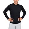 Under Armour ColdGear Rush Mock Maglia A Maniche Lunghe, Uomo, Nero, XXL