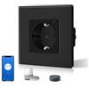 BSEED WIFI Touch Switch e presa UE supportano Google Home/Alexa/IFTTT funzionano con SMART LIFE/TUYA APP, Nero