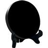 UGZDEA Specchio in ossidiana nera, Specchio per interni in ossidiana nera, Specchi energetico con supporto(15cm)