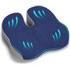 Juspota Cuscino Sedia Ufficio, Cuscino Ortopedico Seduta per Coccige, Memory Foam Cuscino Ergonomico Sedia Ufficio, Alleviare il Dolore Cuscino per Sedia per Ufficio Auto Gaming - Blu Navy